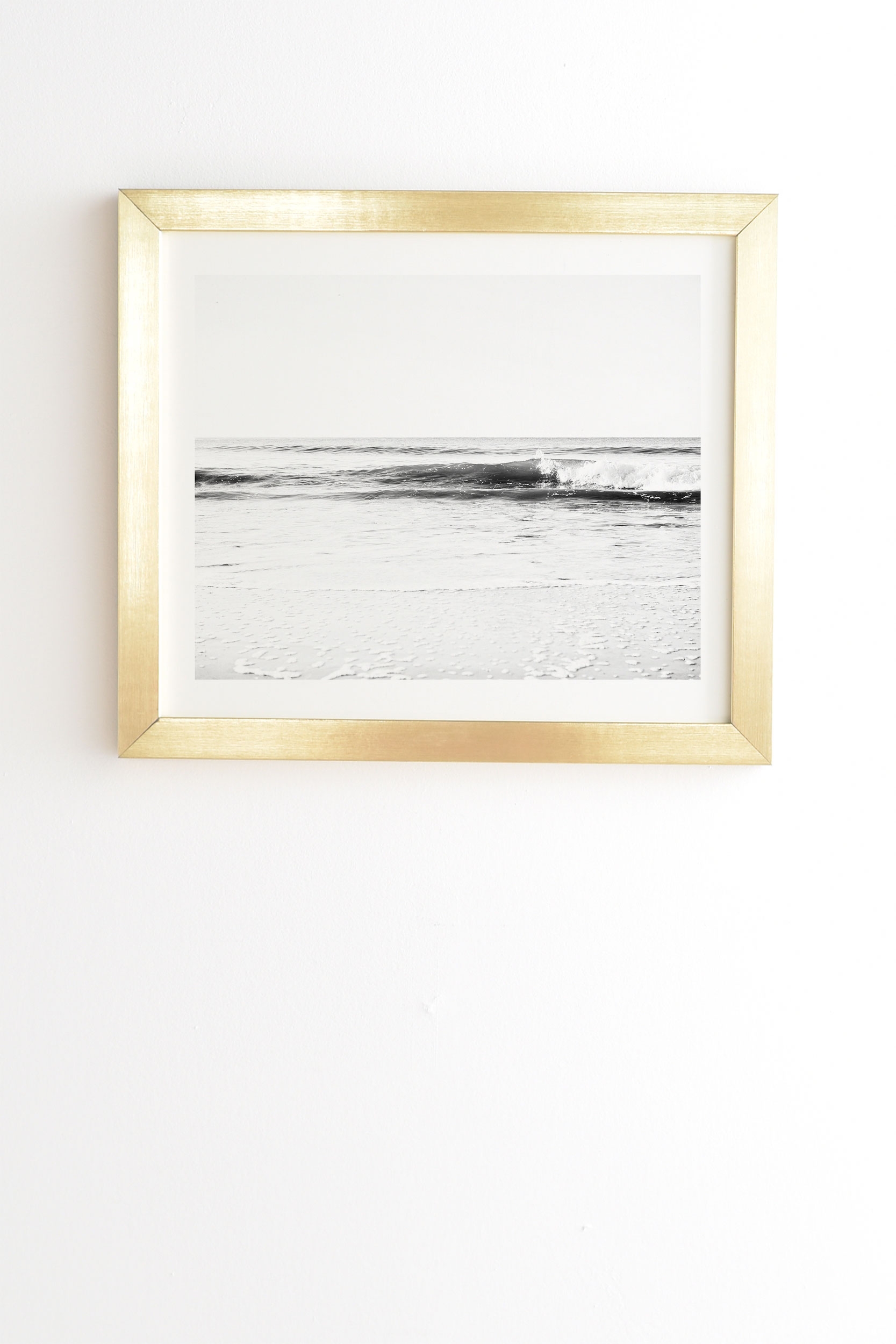 Surf Break by Bree Madden - Framed Wall Art Basic Gold 14" x 16.5" - Image 0