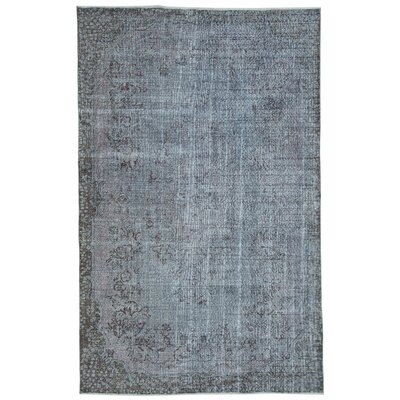 One-of-a-Kind Hand-Knotted 1960s Turkish Gray 6' x 9' Area Rug - Image 0