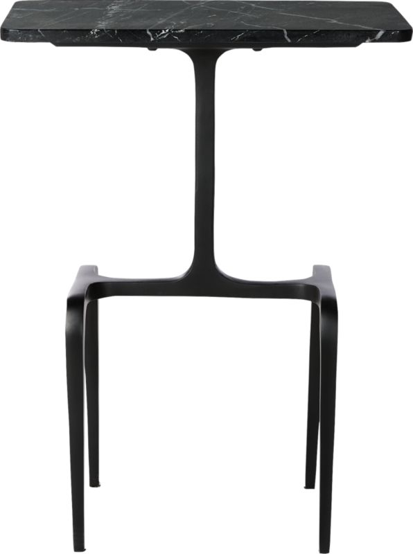 Oxford Black Marble Side Table - Image 1