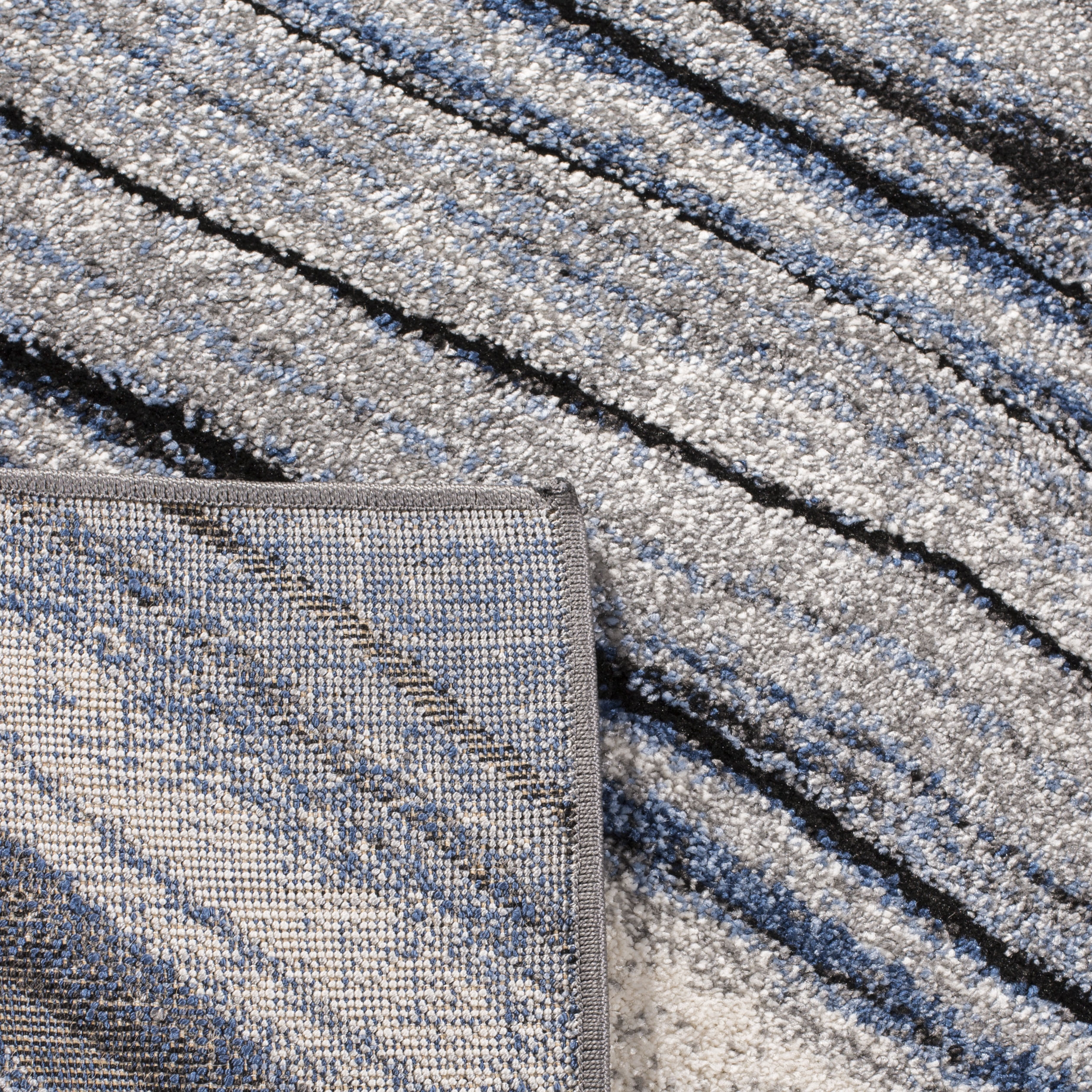 Arlo Home Woven Area Rug, SPR120M, Blue/Grey,  8' X 10' - Image 3