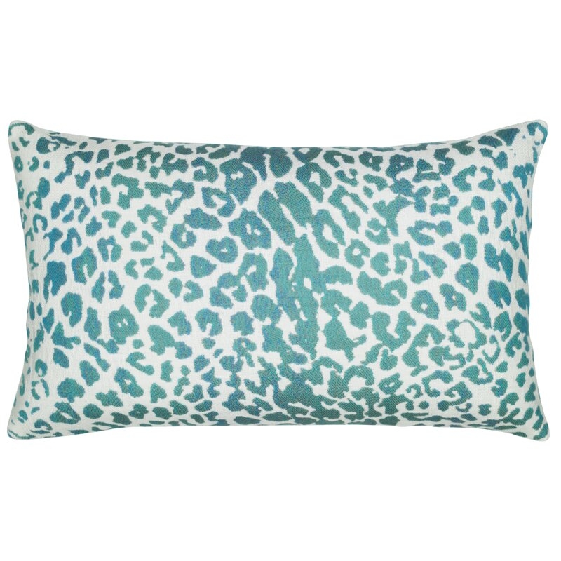 Elaine Smith Sunbrella Indoor/Outdoor Animal Print Lumbar Pillow Color: Blue - Image 0