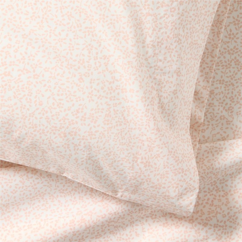 Cozy Cloud Organic Cotton Mini Floral Elegant Pink Twin XL Sheet Set - Image 3