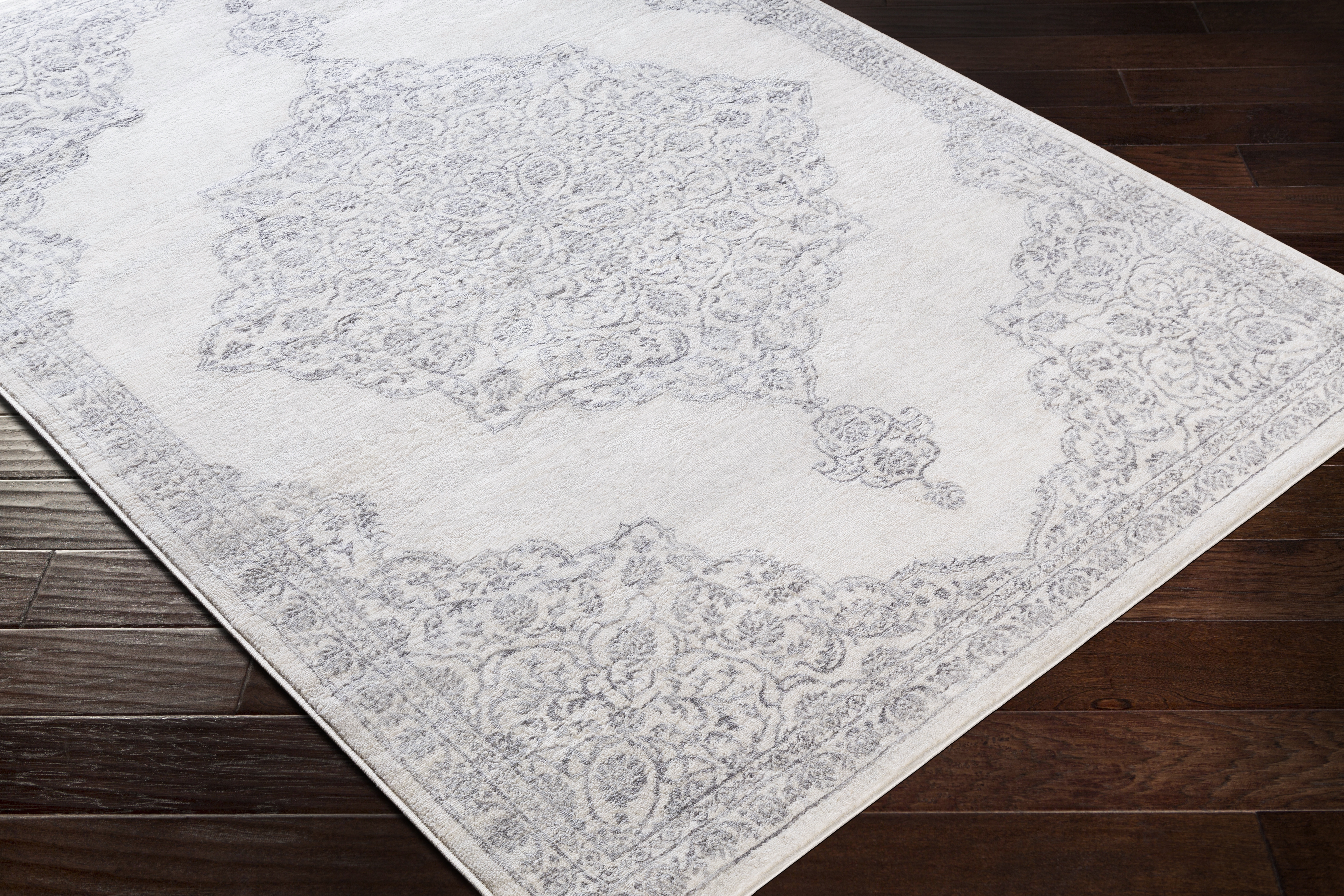 Roma Gray Indoor 8'11" x 12'4" Machine Woven Rug - Image 6