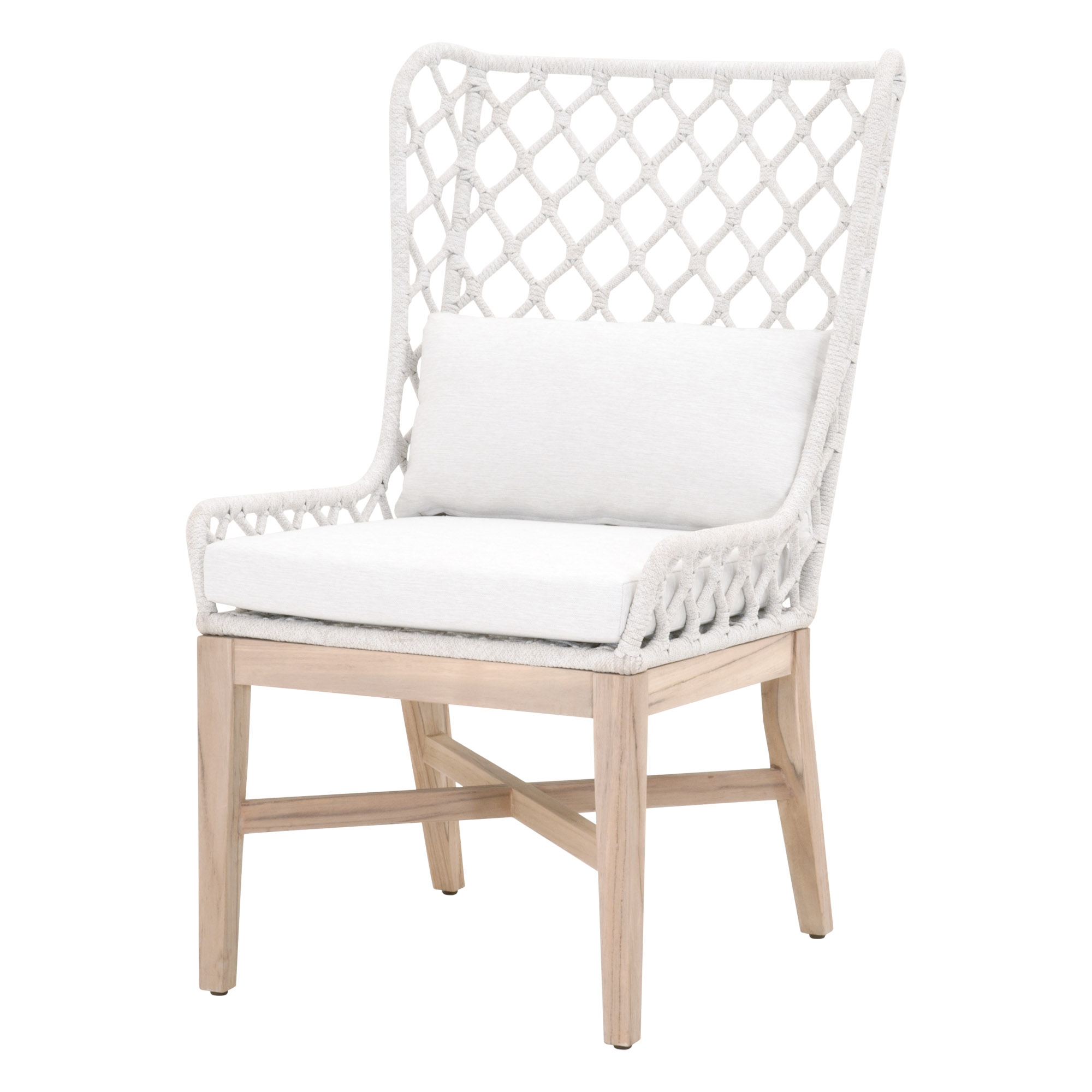Lattis Outdoor Wing Chair, White - Image 1