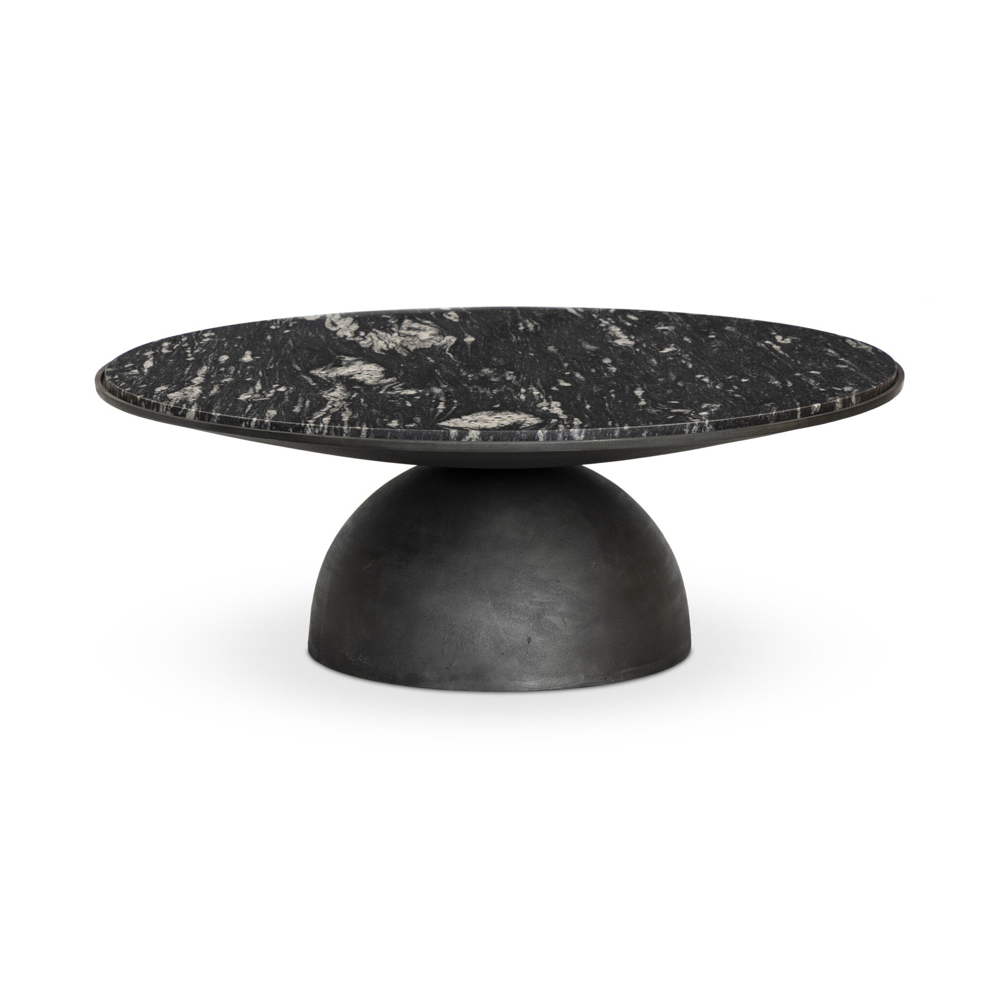 Corbett Large Coffee Table - Polished Black Marble - Image 2