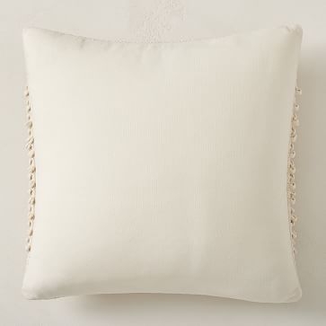 Soft Corded Banded Pillow Cover, 20"x20", Natural Canvas - Image 1