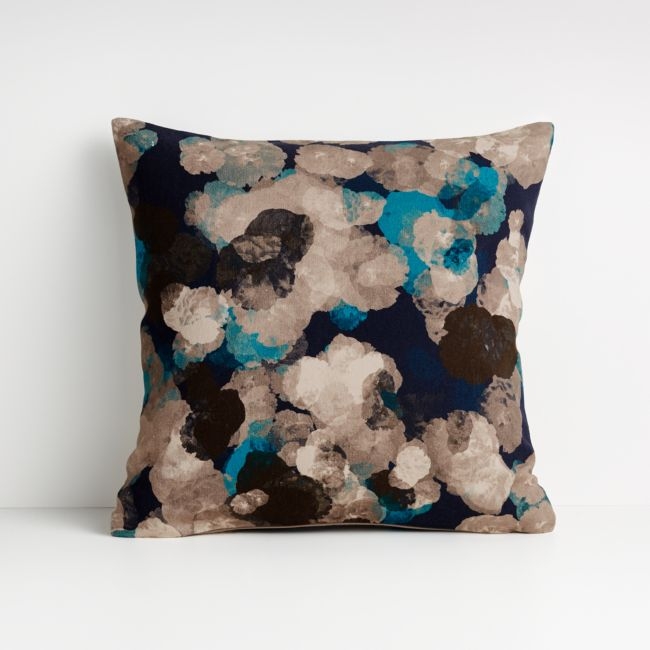 Adenium 18" Floral Pillow with Feather-Down Insert - Image 0