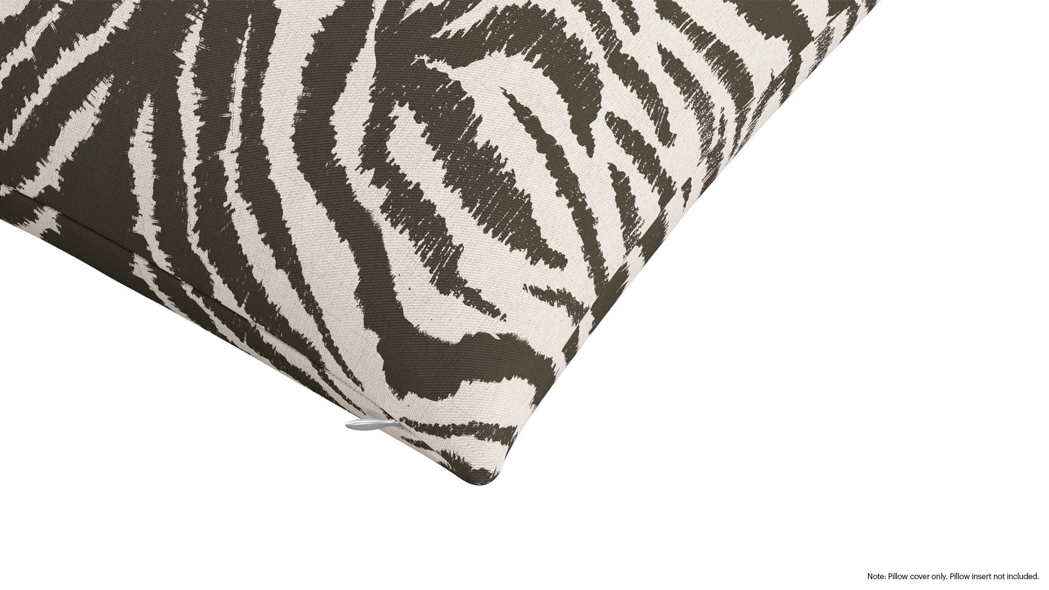 Throw Pillow Cover 22", Zebra, 22" x 22" - Image 1