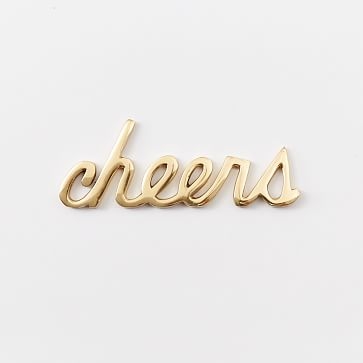 Brass Word Object, Cheers - Image 1