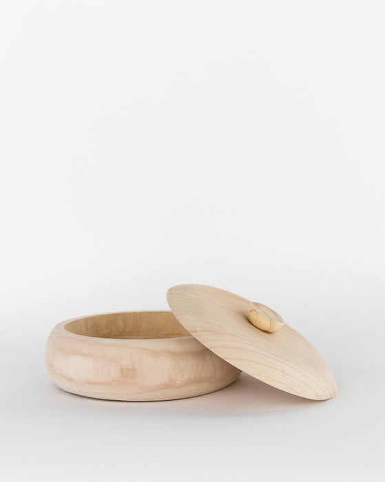 Lidded Natural Wood Container - Image 2
