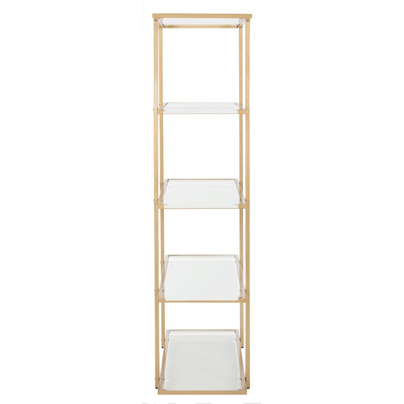 Audrey Stainless Steel Etagere Bookcase, 72" - Image 4