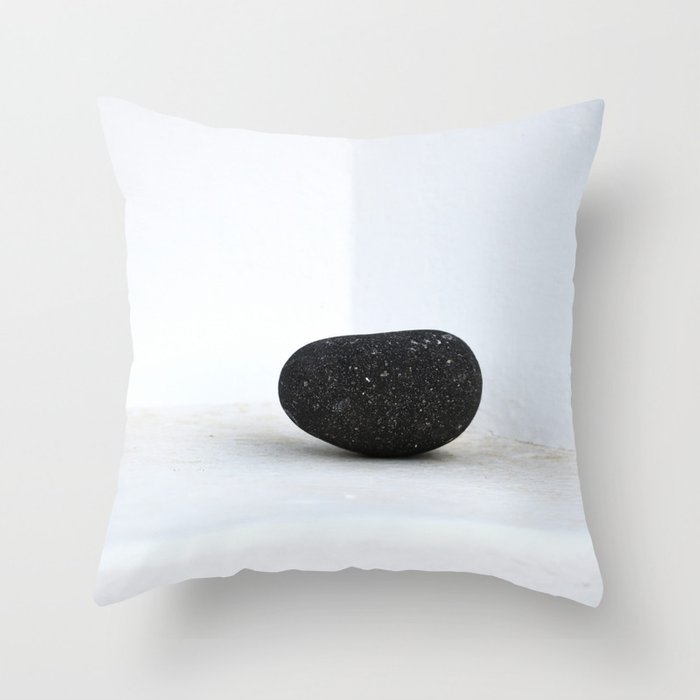 The Black Stone Throw Pillow by Printsproject - Cover (20" x 20") With Pillow Insert - Outdoor Pillow - Image 0