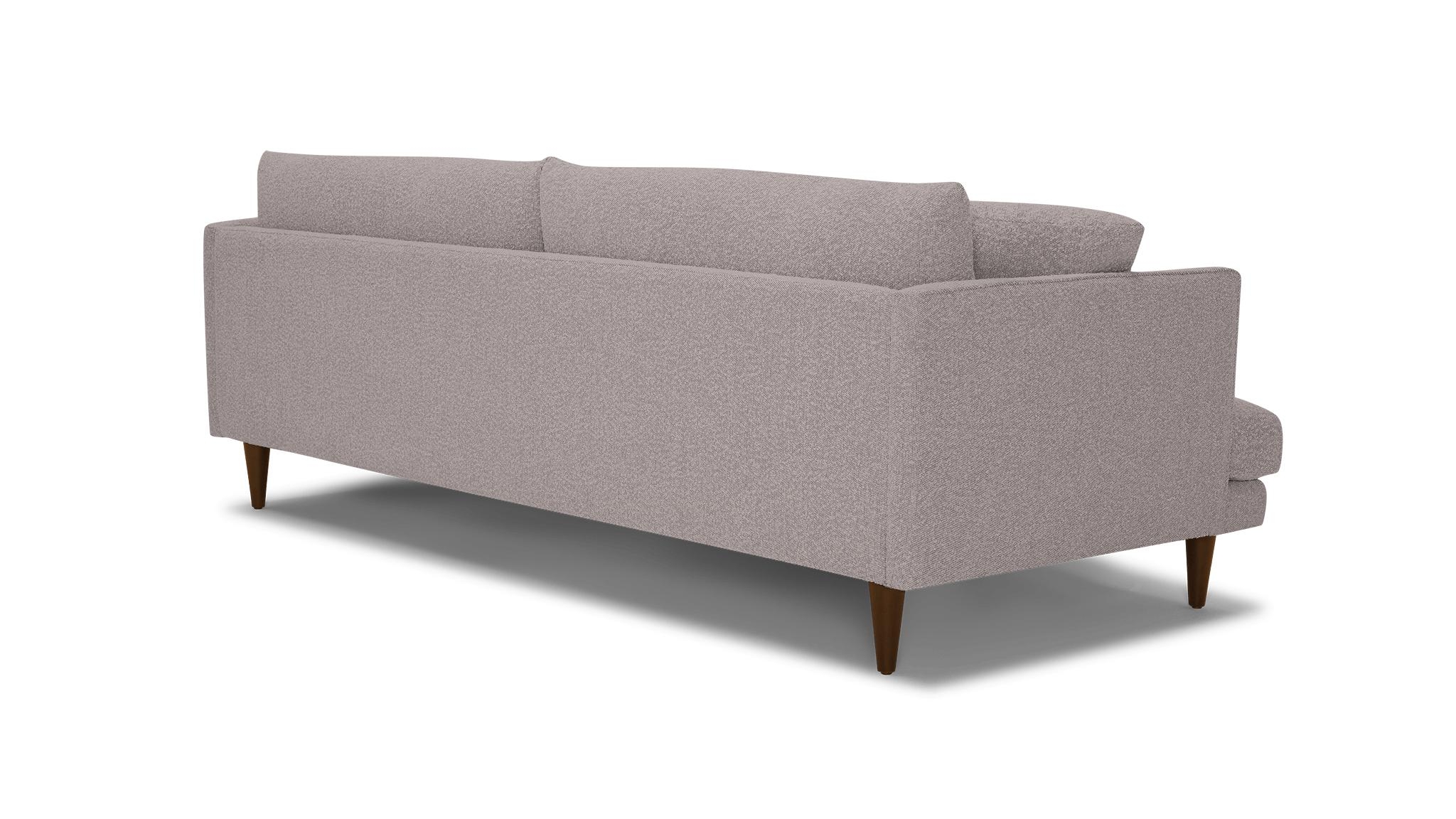 Purple Lewis Mid Century Modern Grand Sofa - Sunbrella Premier Wisteria - Mocha - Image 3