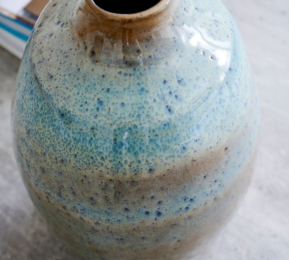 Reactive Glaze Vase, Medium, Ombre Blue - Image 3