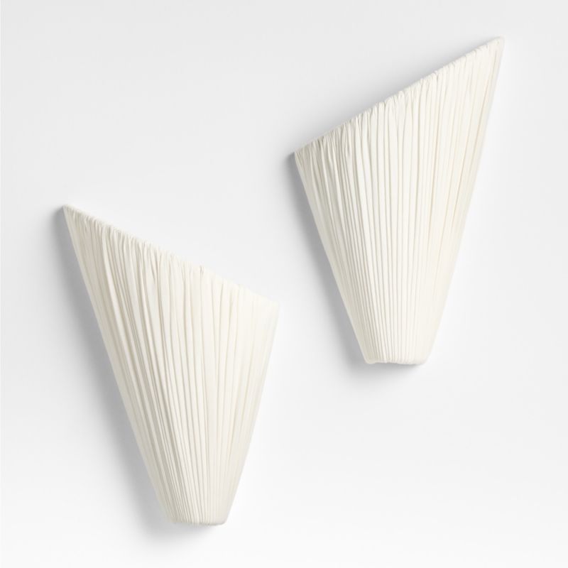 Cannato White Fabric Right Facing Wall Sconce Light by Jeremiah Brent - Image 2