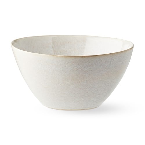 Cyprus Reactive Glaze Tall Serving Bowl, White - Image 0