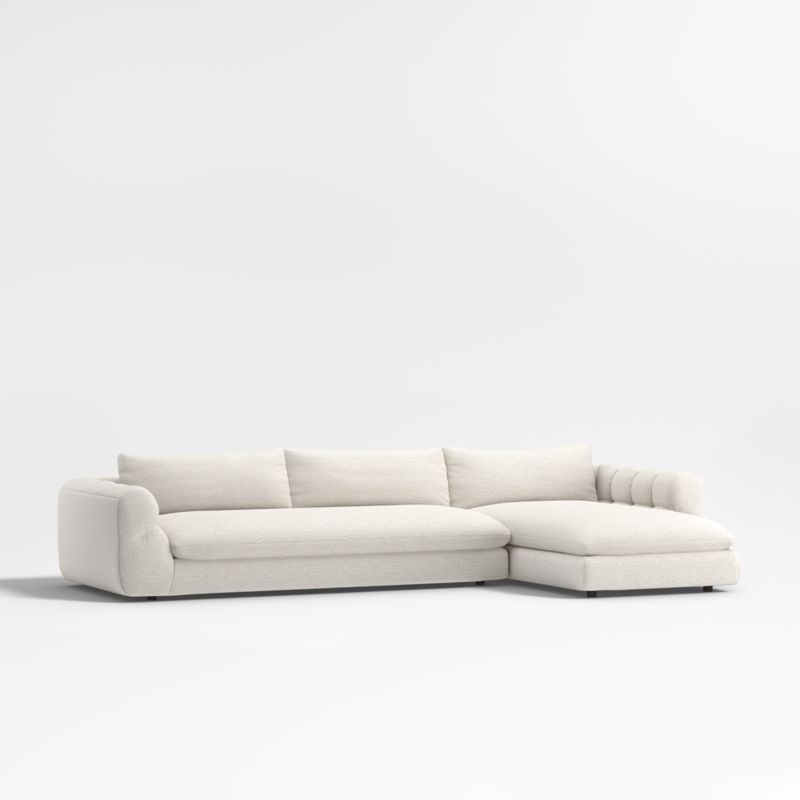 Cambria Bouclé 2-Piece Right-Arm Chaise Sectional Sofa - Image 2