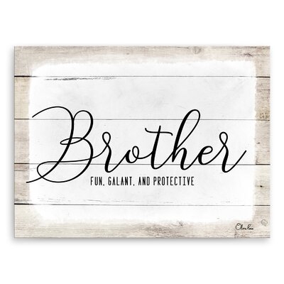 'Brother' by Olivia Rose - Wrapped Canvas Textual Art - Image 0