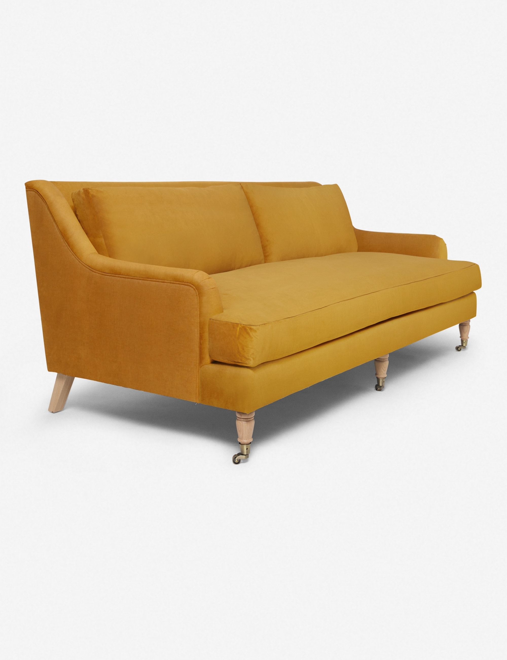 Rivington Velvet Sofa, Goldenrod By Ginny Macdonald - Image 1