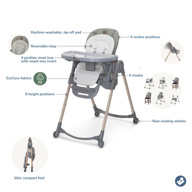 Maxi-Cosi ® Minla Classic Green 6-in-1 Convertible Baby High Chair - Image 9
