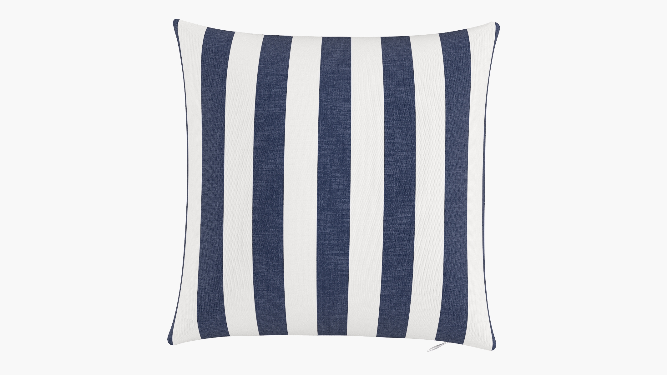 Throw Pillow 16", Navy Cabana Stripe, 16" x 16" - Image 0