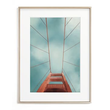 Minted San Francisco Golden Gate Bridge, 16X20, Full Bleed Framed Print, Black Wood Frame - Image 1