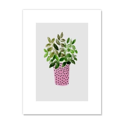 'Home Foliage I Potted House Plant' - Unframed Painting Print on Paper - Image 0