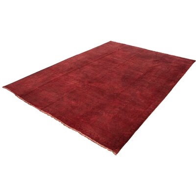 One-of-a-Kind Hand-Knotted New Age Burgundy 10' x 13'9" Wool Area Rug - Image 0