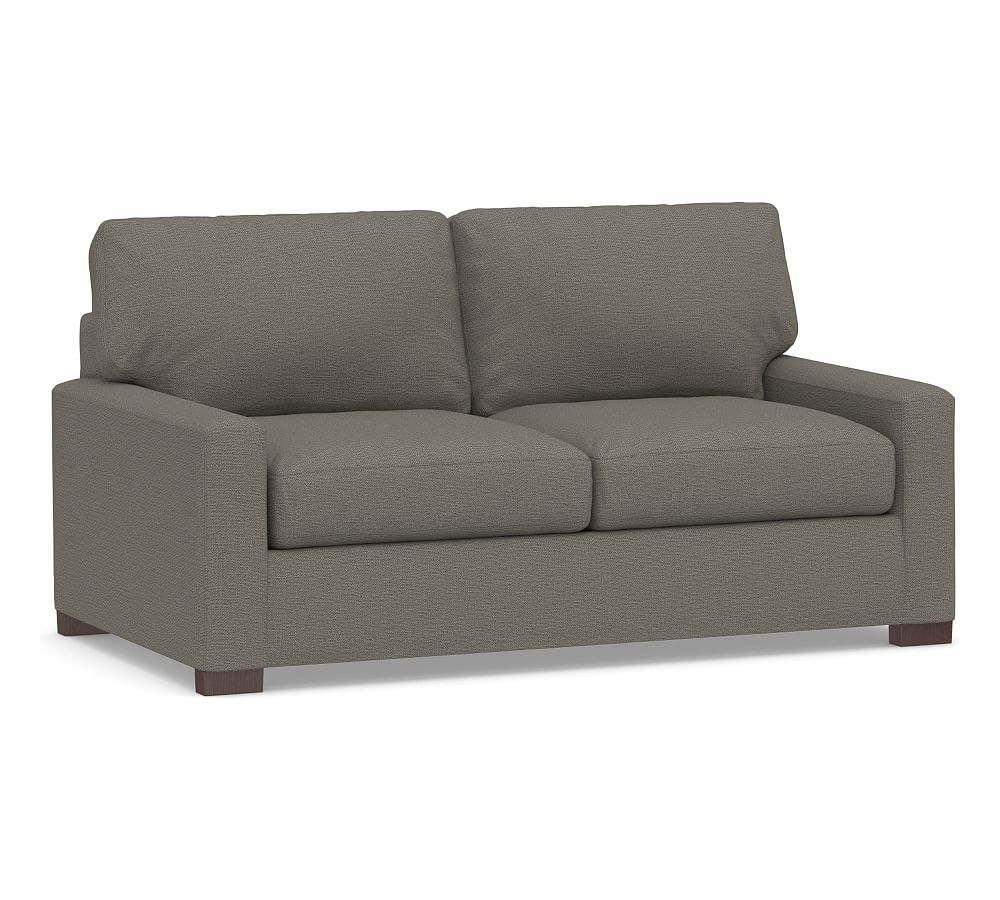 Turner Square Arm Upholstered Deluxe Sleeper Sofa, Polyester Wrapped Cushions, Chunky Basketweave Metal - Image 0