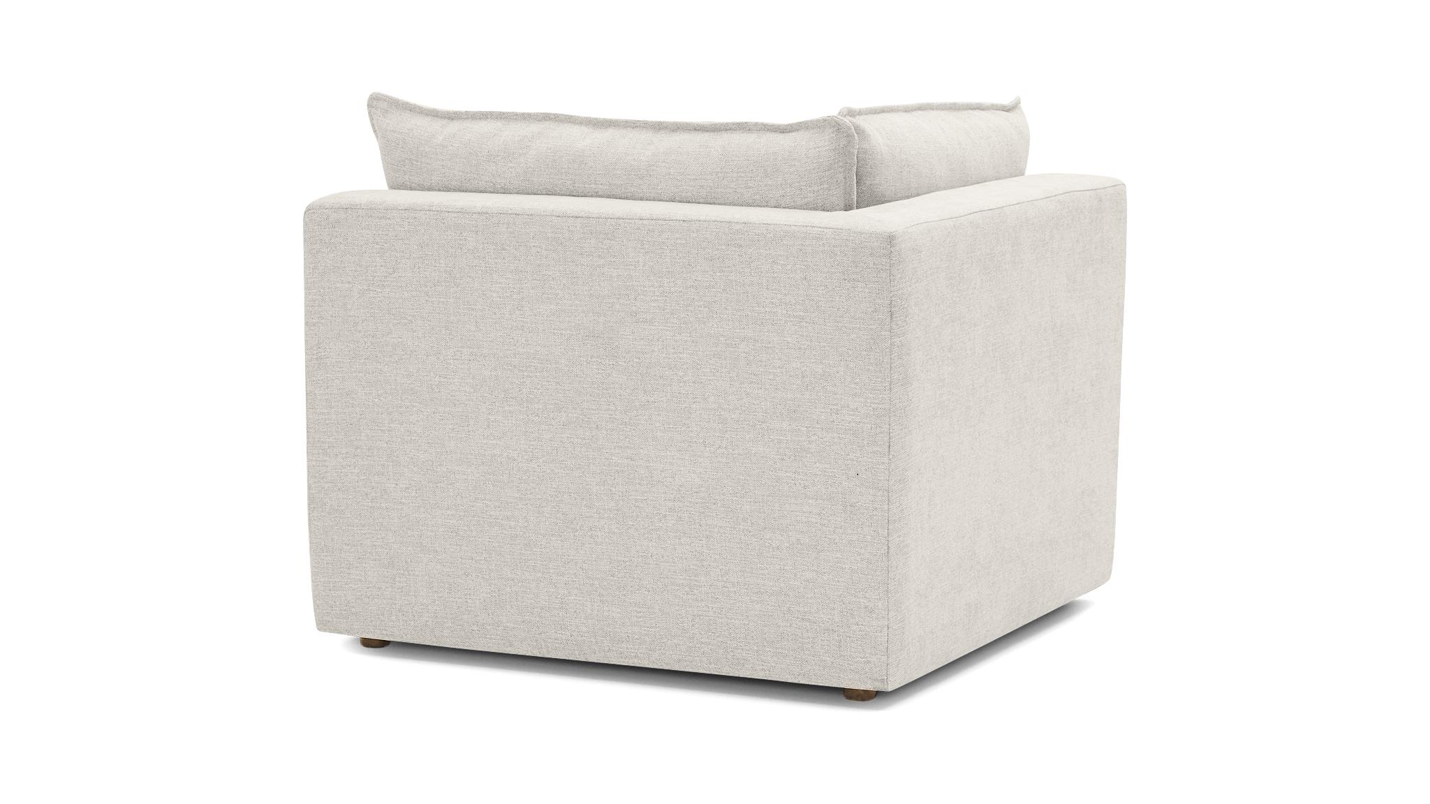White Haine Mid Century Modern Corner Chair - Tussah Snow - Image 3