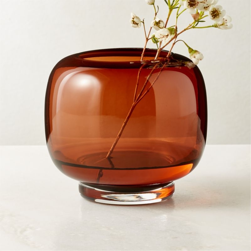 Coco Smoked Amber Glass Tealight Candle Holder - Image 1