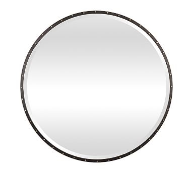 Georgetown Round Mirror, Black, 42" X 42" 1" - Image 0