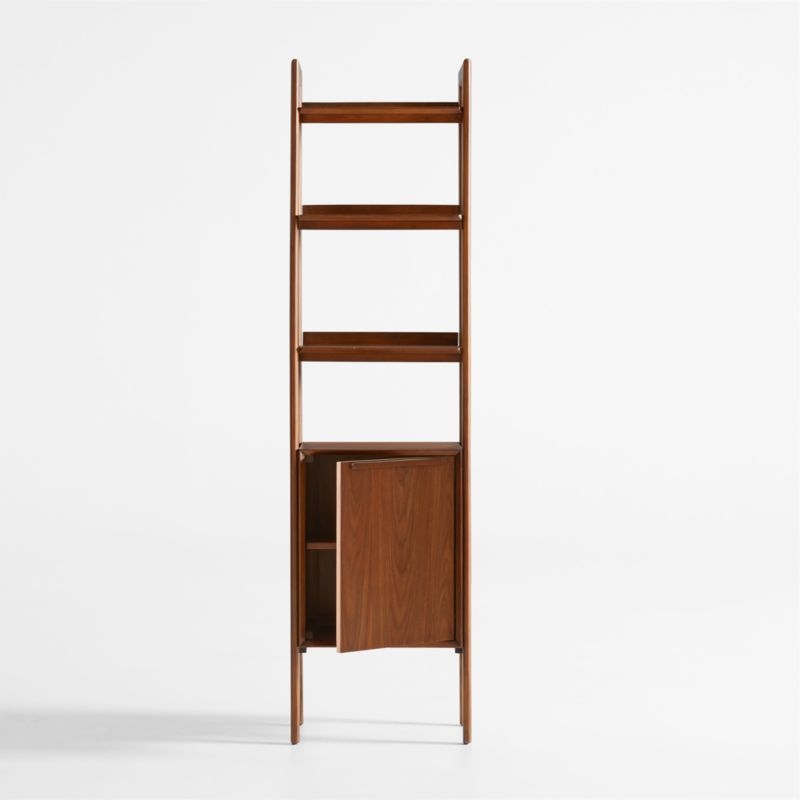 Tate Walnut Wood Bathroom Storage Tower - Image 2