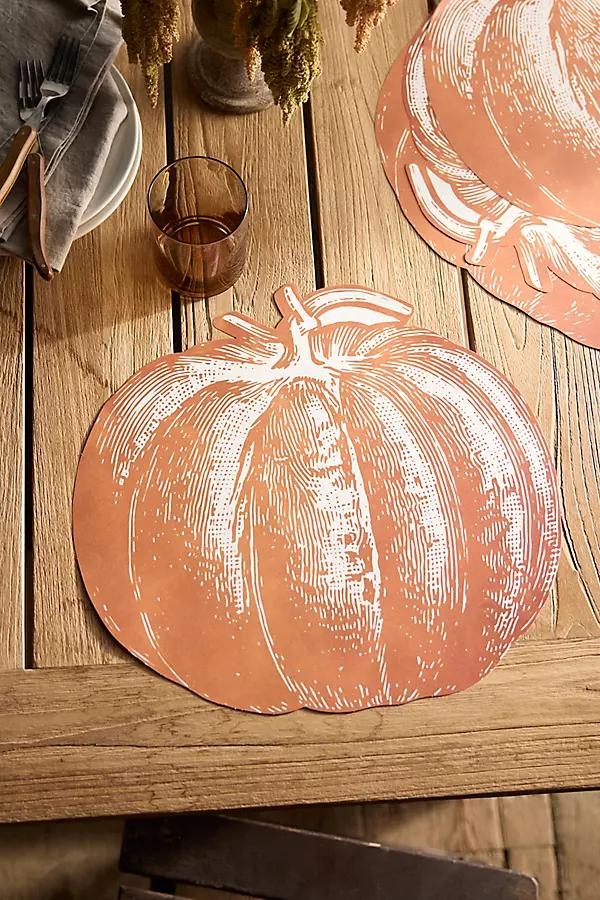 Pumpkin Paper Placemats, Set of 12 - Image 0