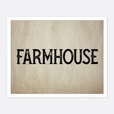 Farmhouse - Unframed Wall Art Print_Brown - Image 0