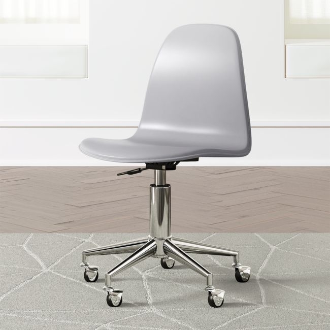 Class Act Light Grey & Silver Kids Desk Chair - Image 0