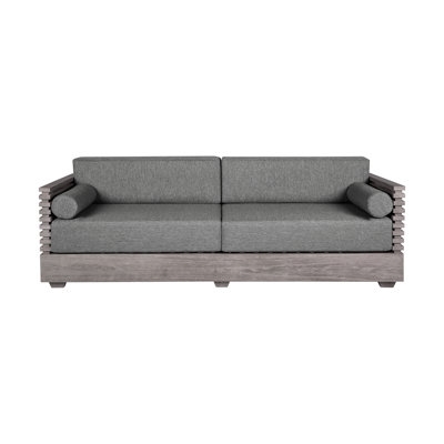 Fritz 83" Wide Outdoor Patio Sofa with Cushions