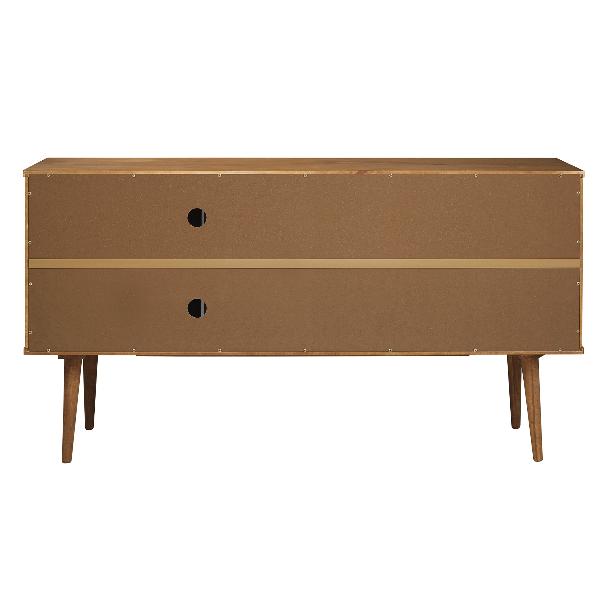 Tessa 58" Solid Wood 2-Drawer Prism Sideboard - Caramel - Image 3