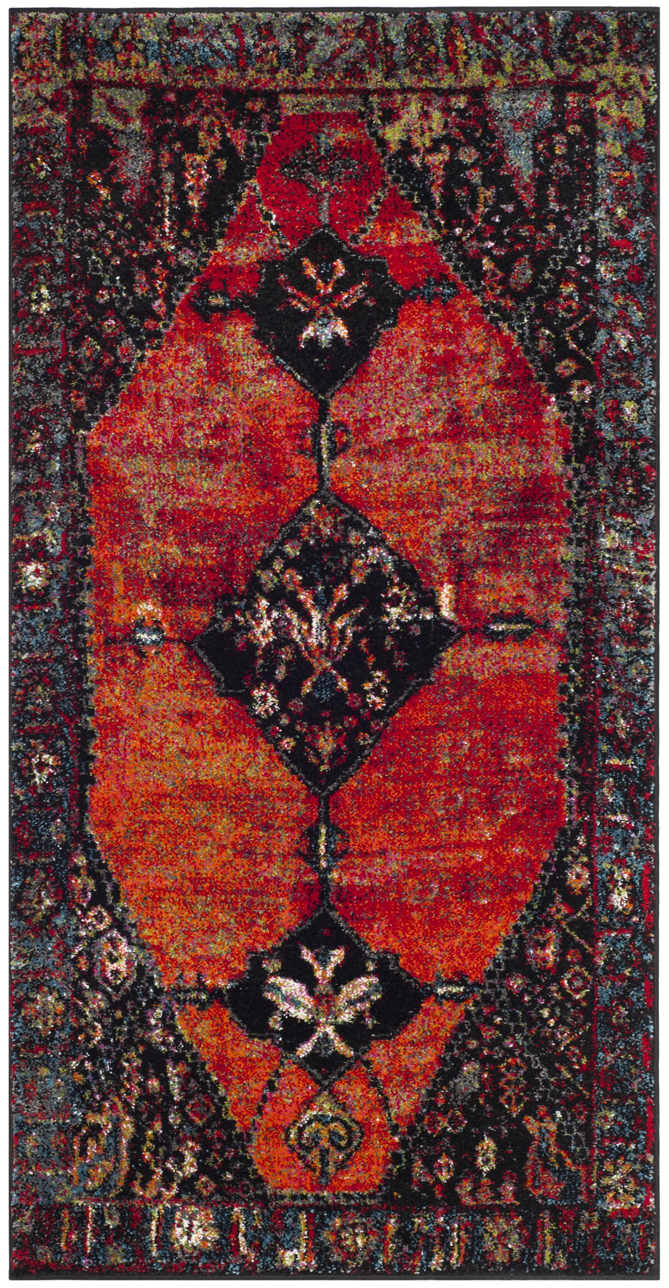 Arlo Home Woven Area Rug, VTH217B, Orange/Multi,  2' 7" X 5' - Image 0