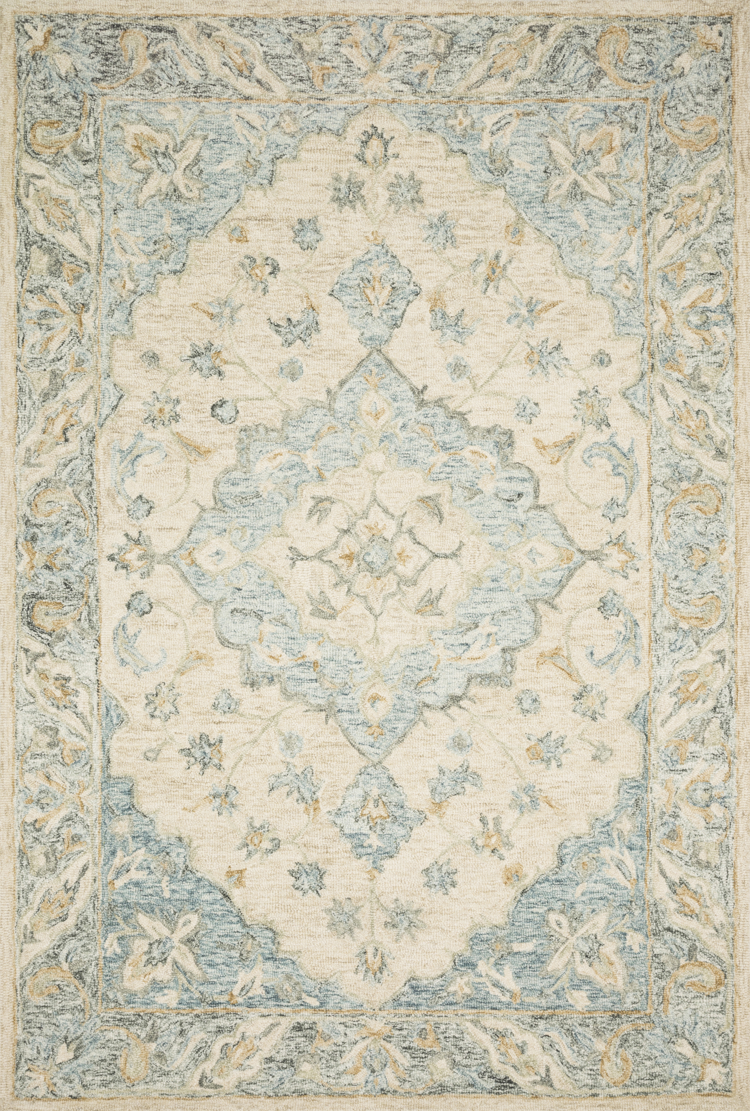 Magnolia Home by Joanna Gaines RYELAND RYE-02 IVORY / SKY 5'-0" x 7'-6" - Image 0