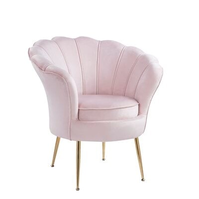 Angelina Scalloped Back Barrel Chair - Image 0