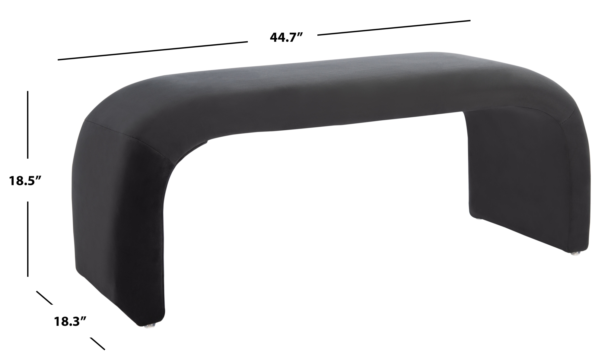 Tenko Bench - Black - Safavieh - Image 7
