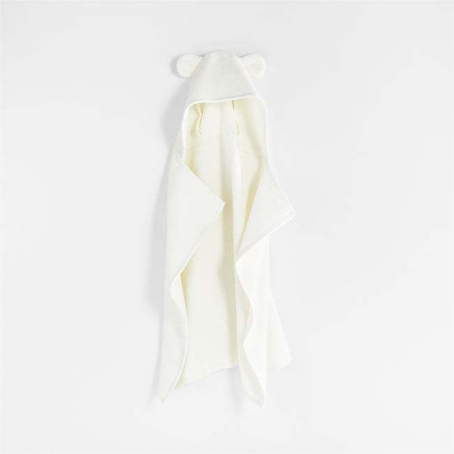 Bear Organic Waffle Hooded Baby Towel - Image 0