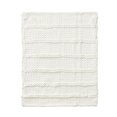 Super Chunky Knit Throw, 45"x55", Ivory - Image 0