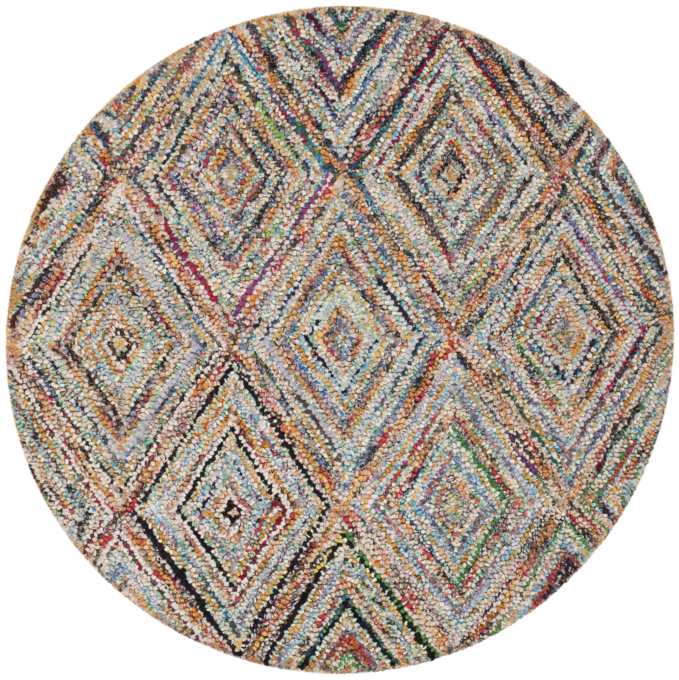 Arlo Home Hand Tufted Area Rug, NAN314A, Multi,  6' X 6' Round - Image 0