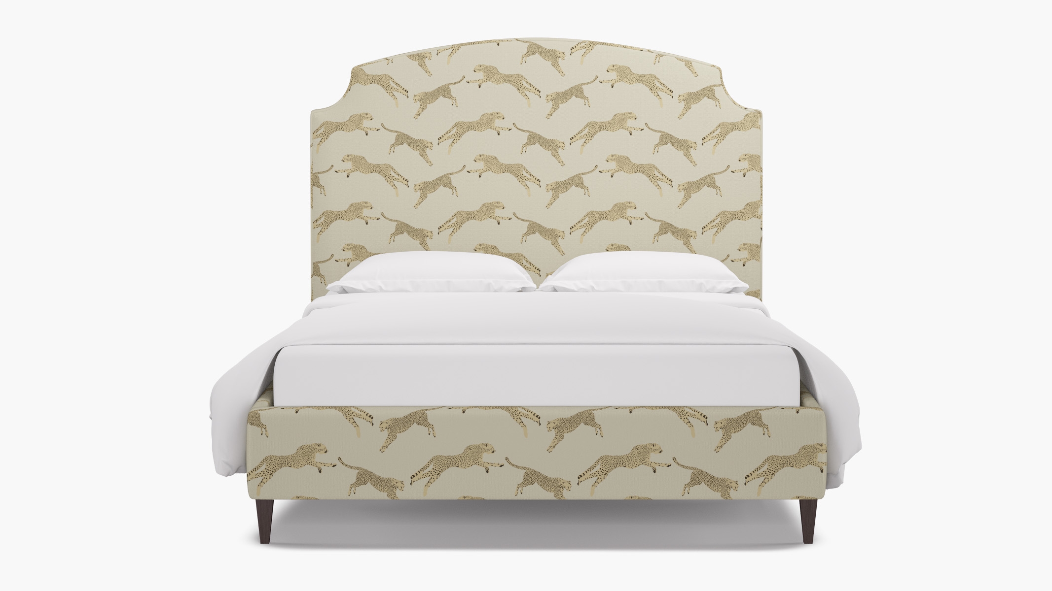 Cove Bed, Desert Cheetah, Espresso Square Tapered Leg, Twin - Image 0