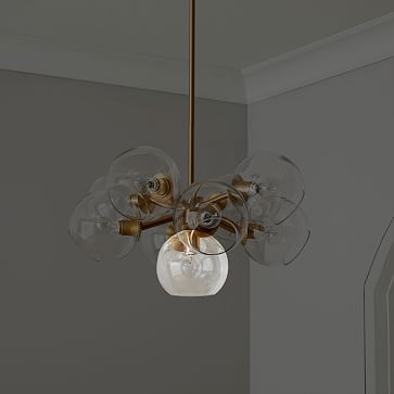 Staggered Glass Shade, 6" Open Bottom, Clear - Image 1