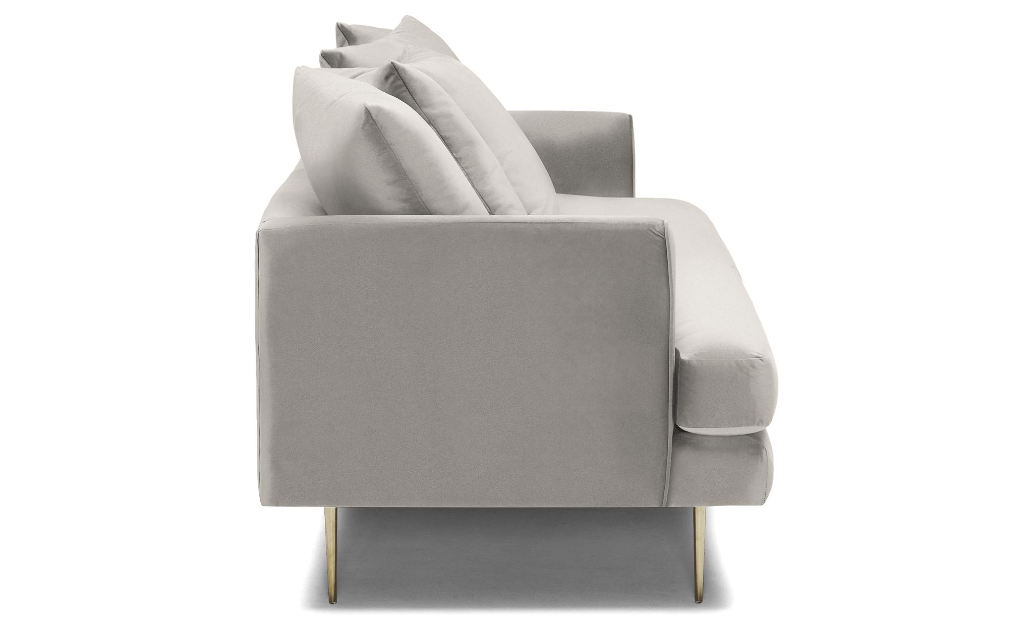 Beige/White Aime Mid Century Modern Sofa - Lucky Divine - Image 2