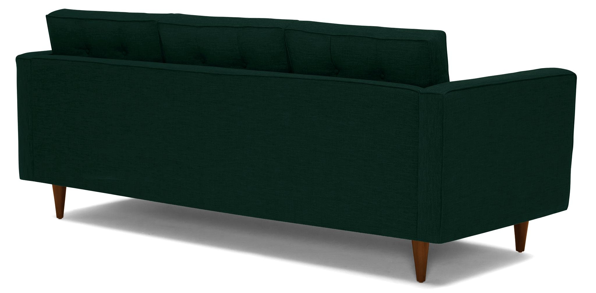 Green Braxton Mid Century Modern Sofa - Royale Evergreen - Mocha - Image 3