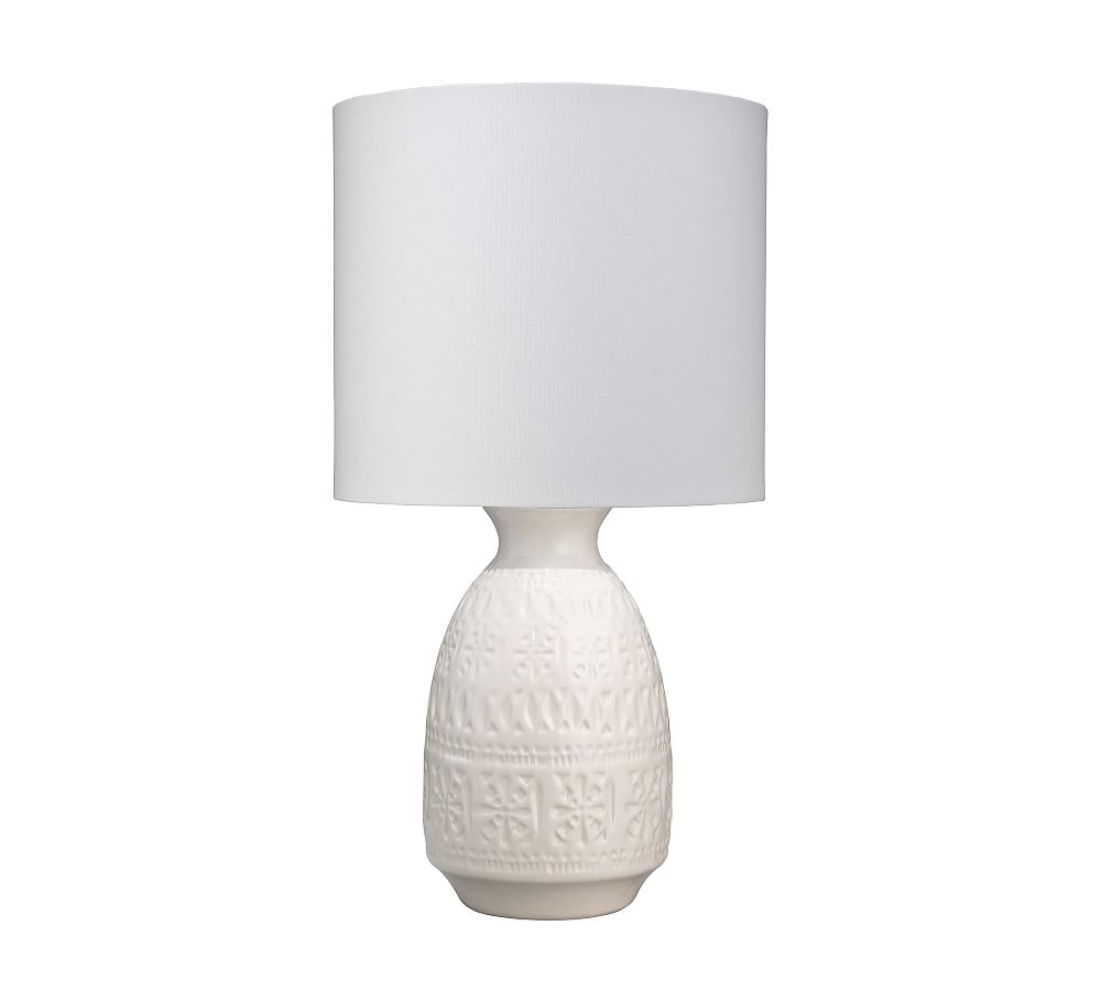 Effiegene Ceramic Table Lamp, White - Image 0